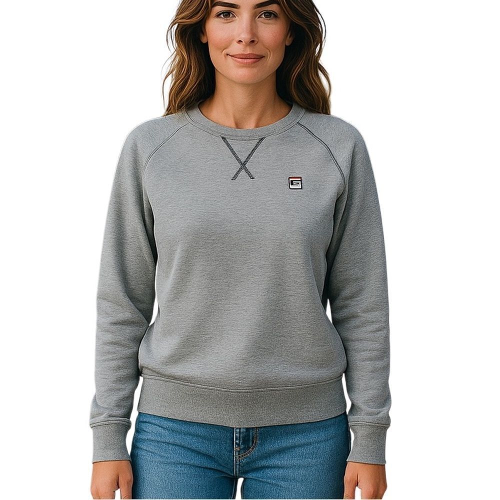 Fila Women’s Logo Fleece Gray Sweatshirt Size Large